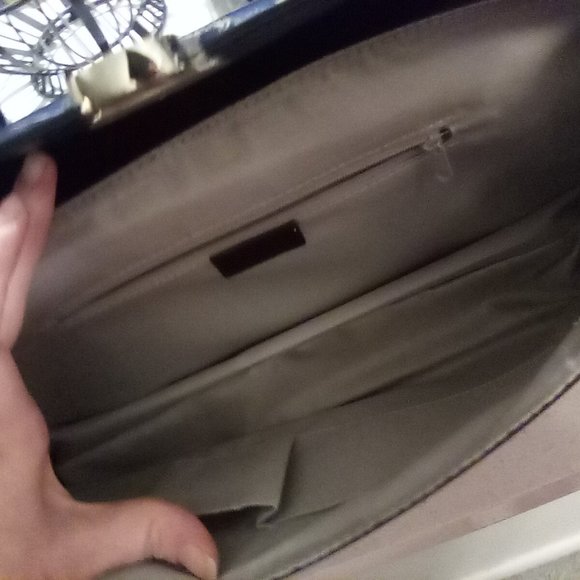 Beijo Patent Dark Blue Purse - Picture 13 of 14